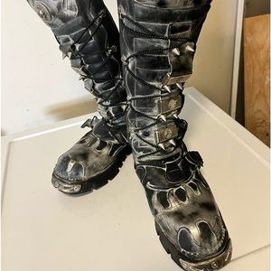 New Rock HIGH BOOT METALLIC M-161-C4 men’s 13 US /47 Euro